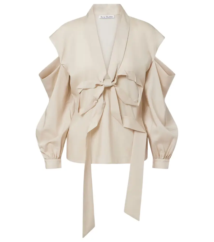 Acne Studios Bow-detail cutout blouse