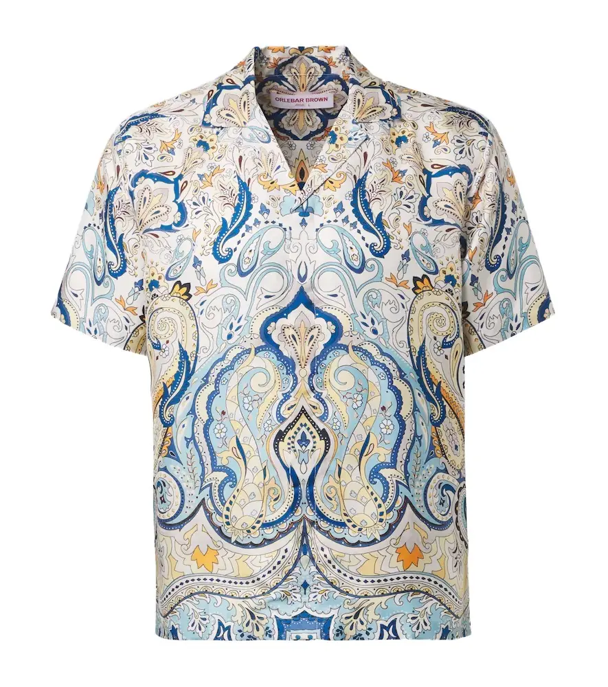 Orlebar Brown Maitan paisley silk shirt