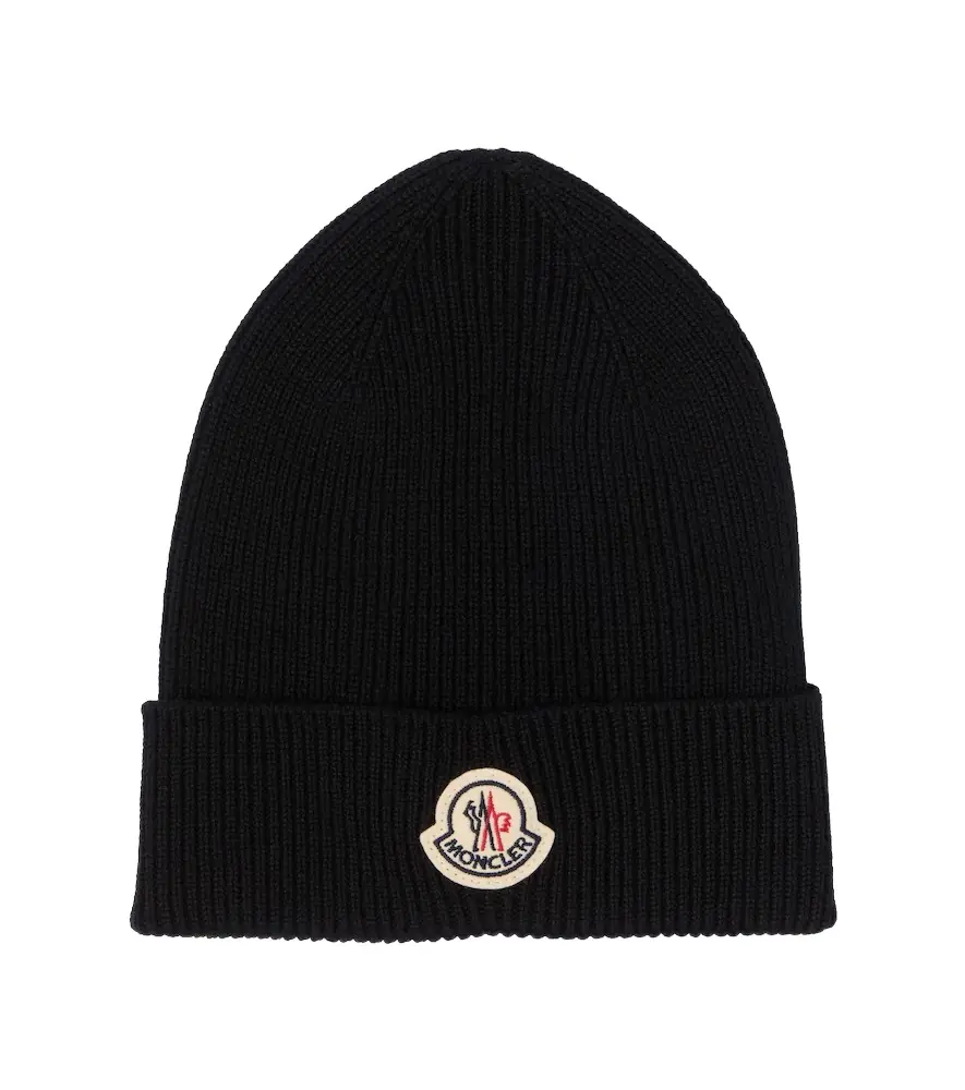 Moncler Ribbed-knit virgin wool beanie