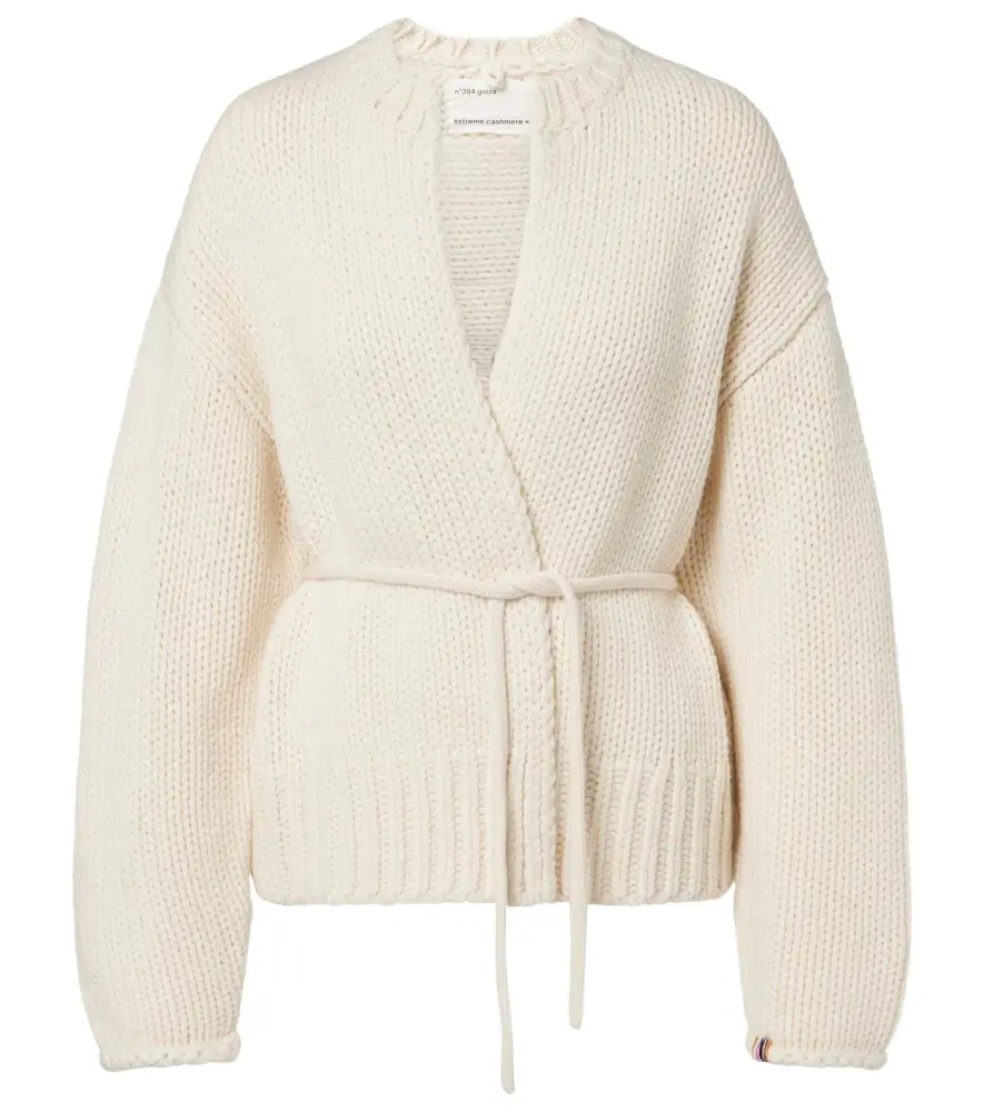 Extreme Cashmere N°384 Ginza cashmere wrap cardigan