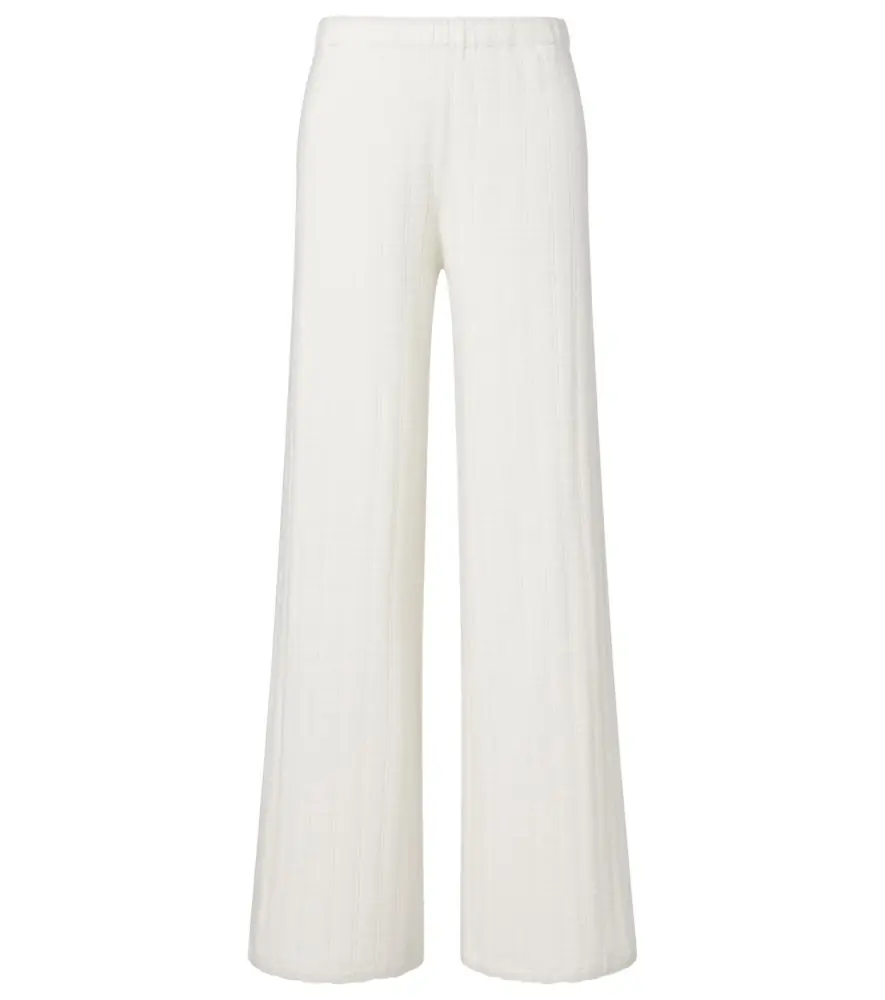 Lisa Yang Shannen cotton and cashmere wide-leg pants