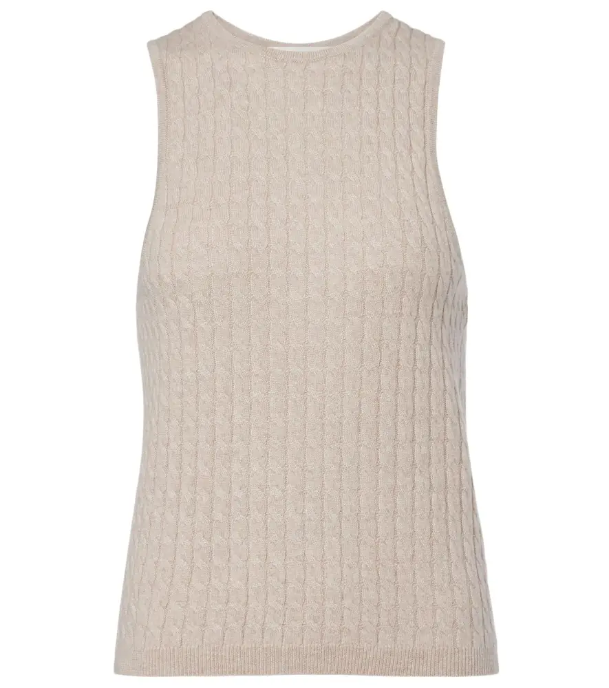 Lisa Yang Iora cable-knit cashmere tank top