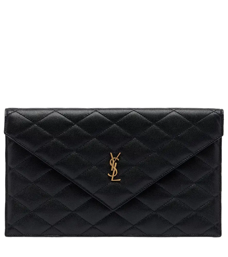 Saint Laurent Paris leather clutch