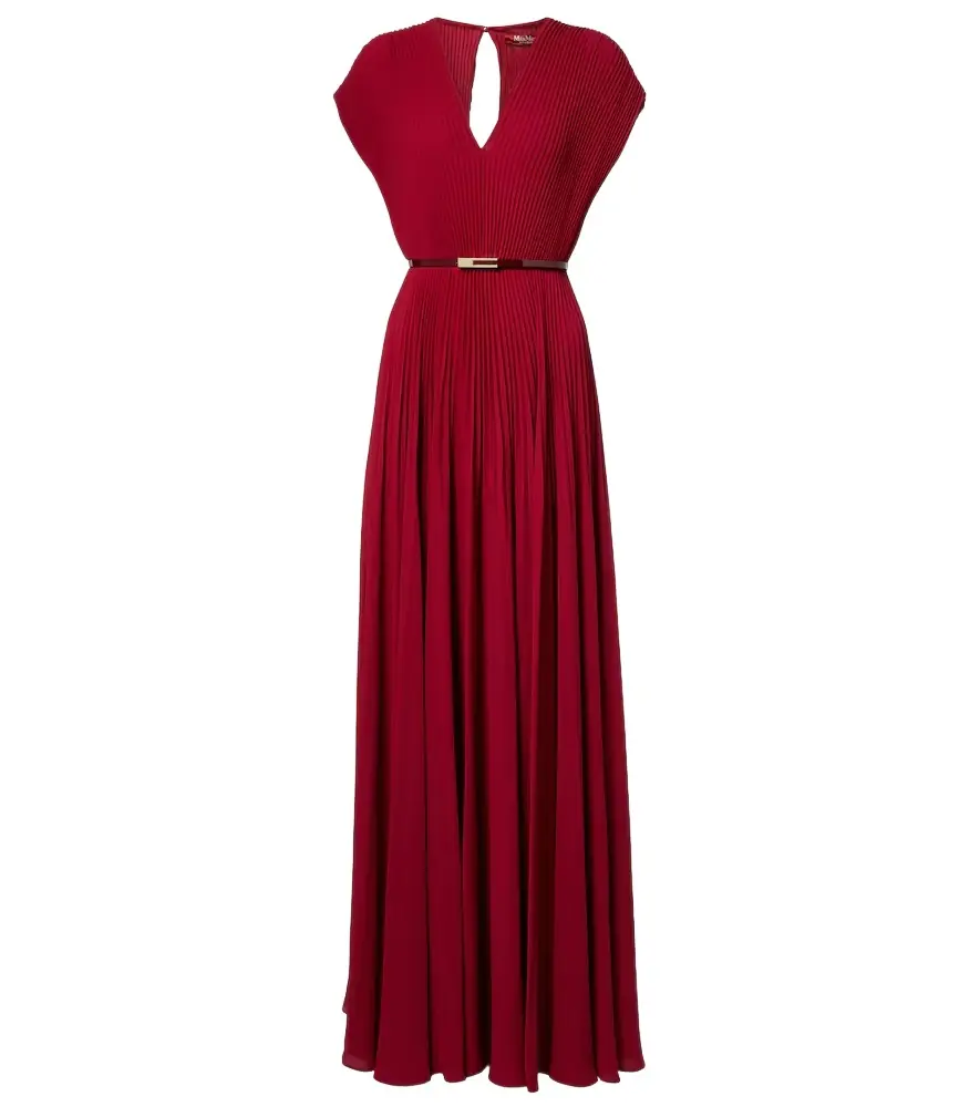 Max Mara Elegante plissé georgette gown