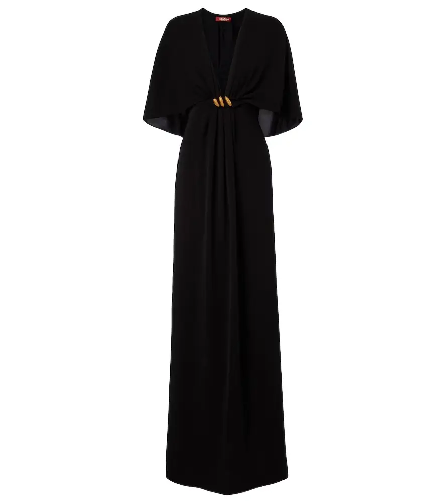 Max Mara Elegante caped cady gown