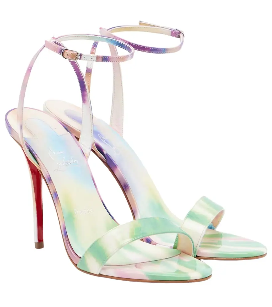 Christian Louboutin Miss Z tie dye patent leather sandals