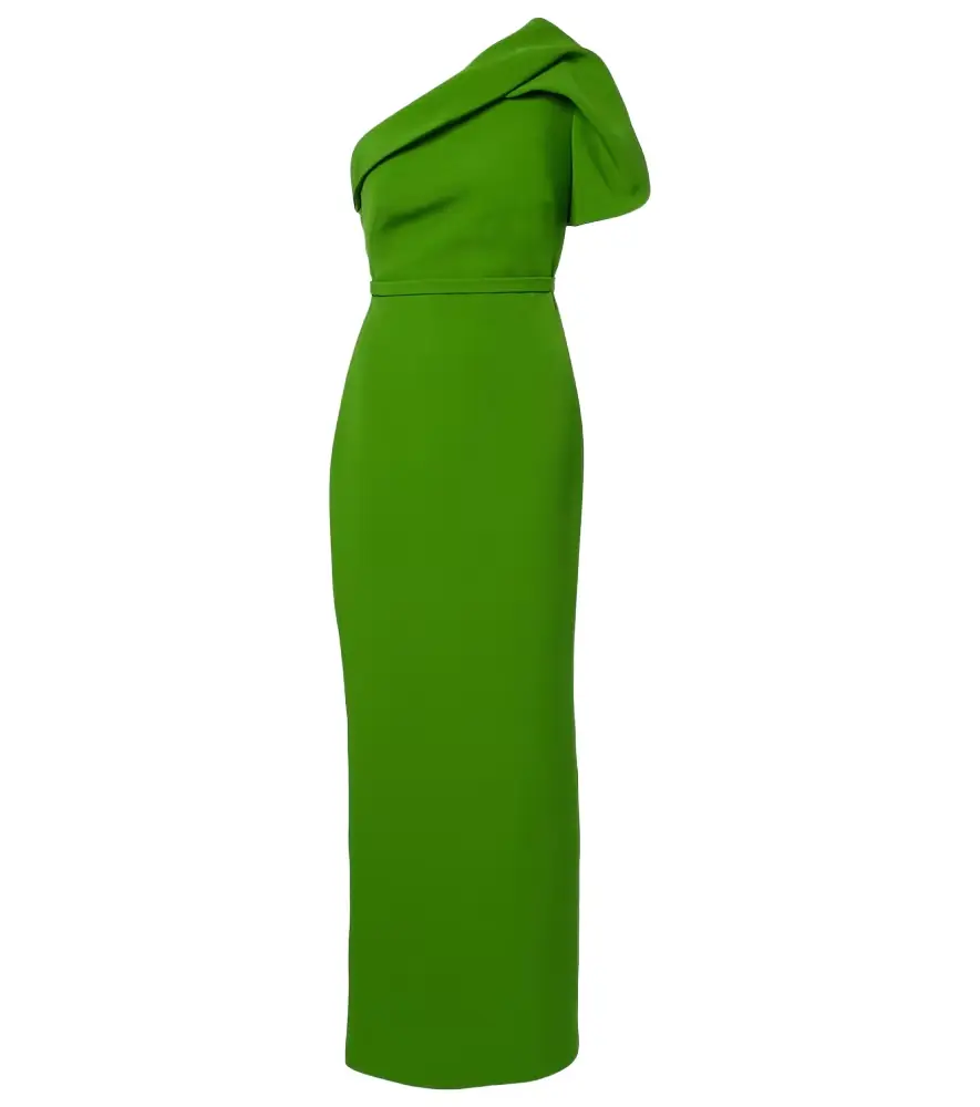Safiyaa One-shoulder crêpe gown