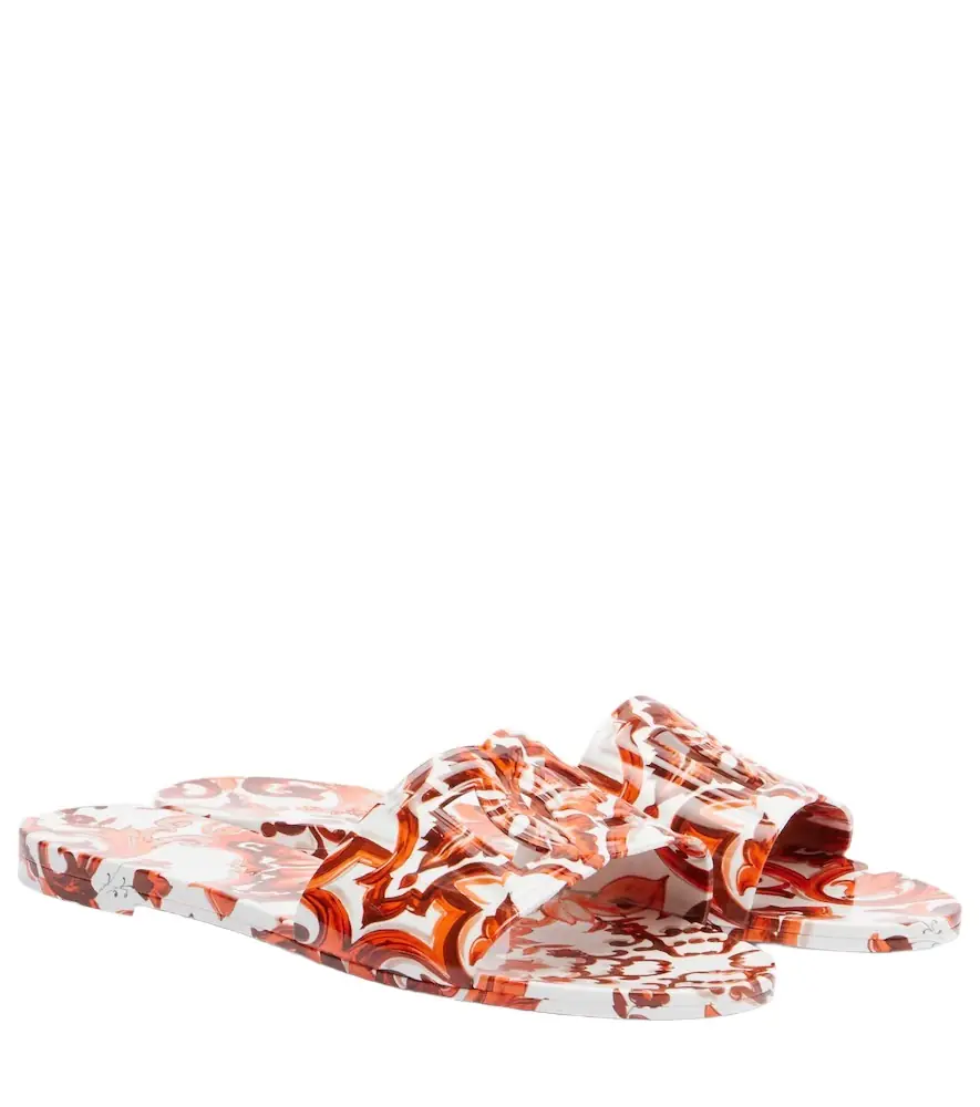 Dolce & Gabbana Majolica DG rubber slides