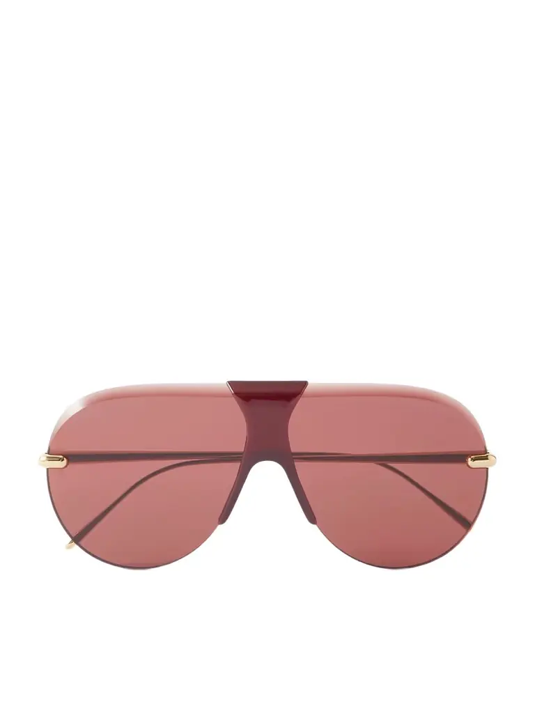 Loewe Aviator-style Gold-tone And Acetate Sunglasses