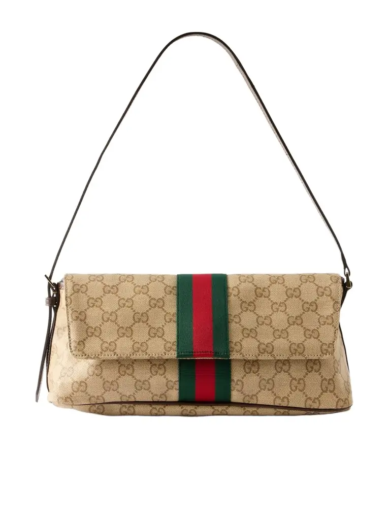 Gucci Madison Leather-trimmed Printed Coated-canvas Shoulder Bag