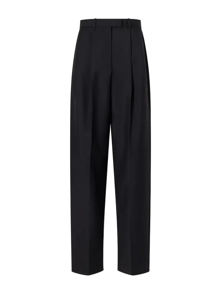 Givenchy Pleated Wool And Mohair-blend Wide-leg Pants