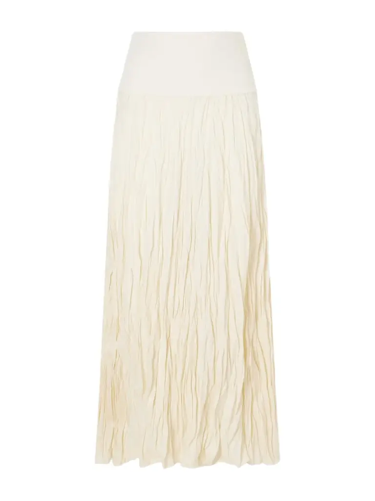 Johanna Ortiz Light And Sound Linen-blend Jersey Maxi Skirt