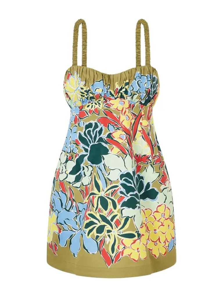 ALÉMAIS Solstice Printed Organic Cotton Mini Dress