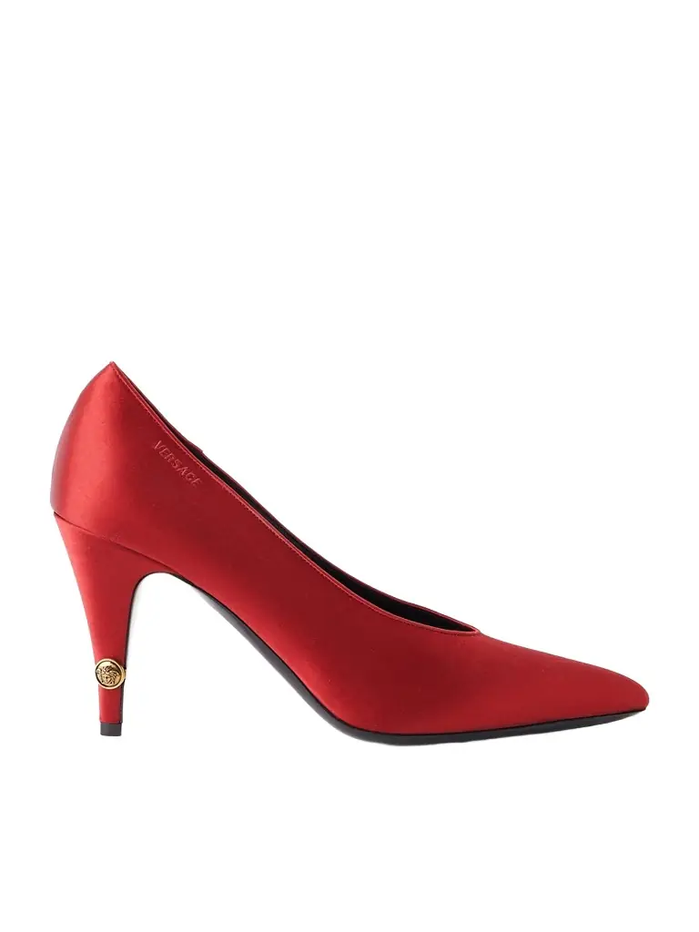 Versace Gianni 90 Logo-detailed Satin Pumps