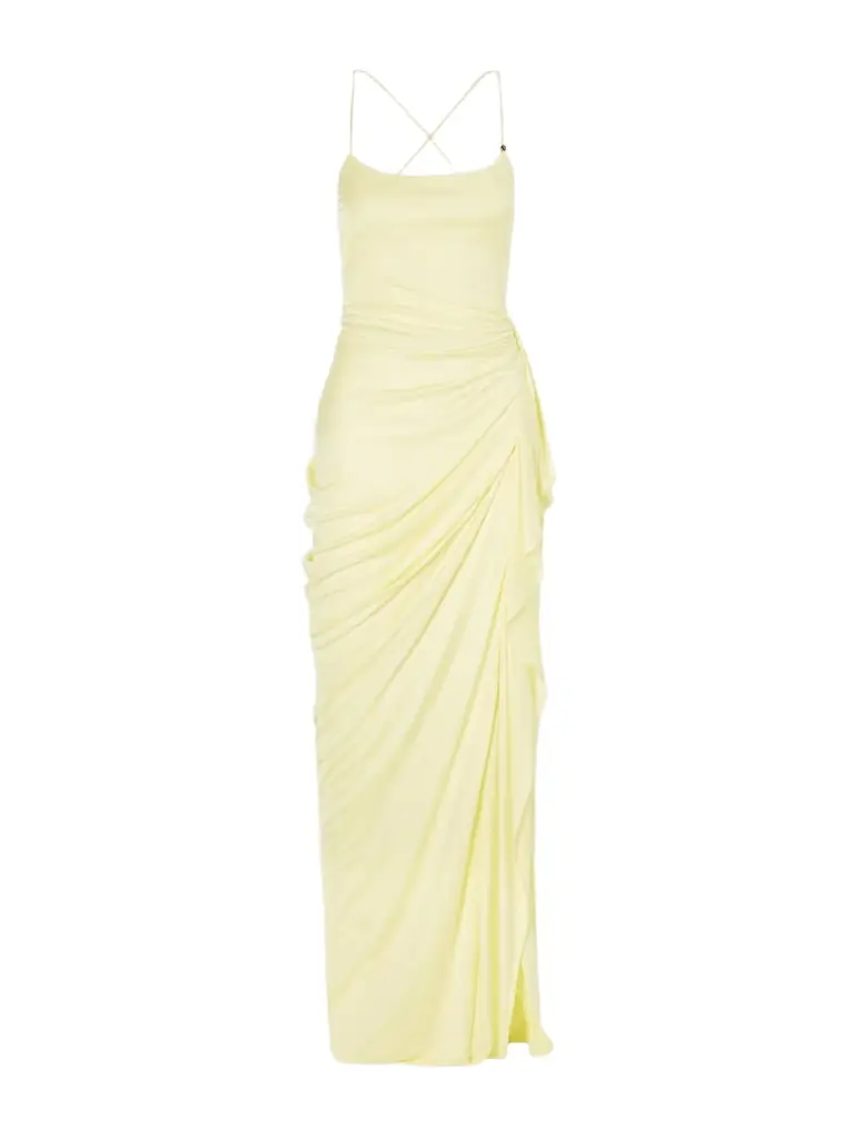 Versace Draped Jersey Gown