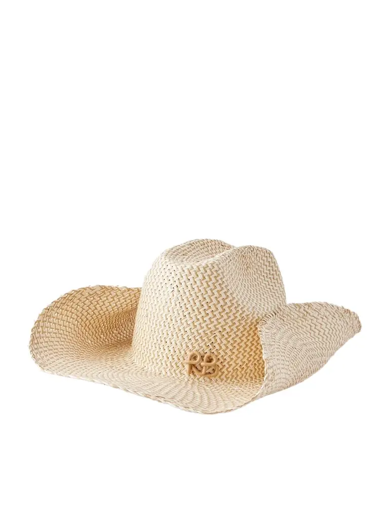 Cowboy Monogram-embellished Straw Hat
