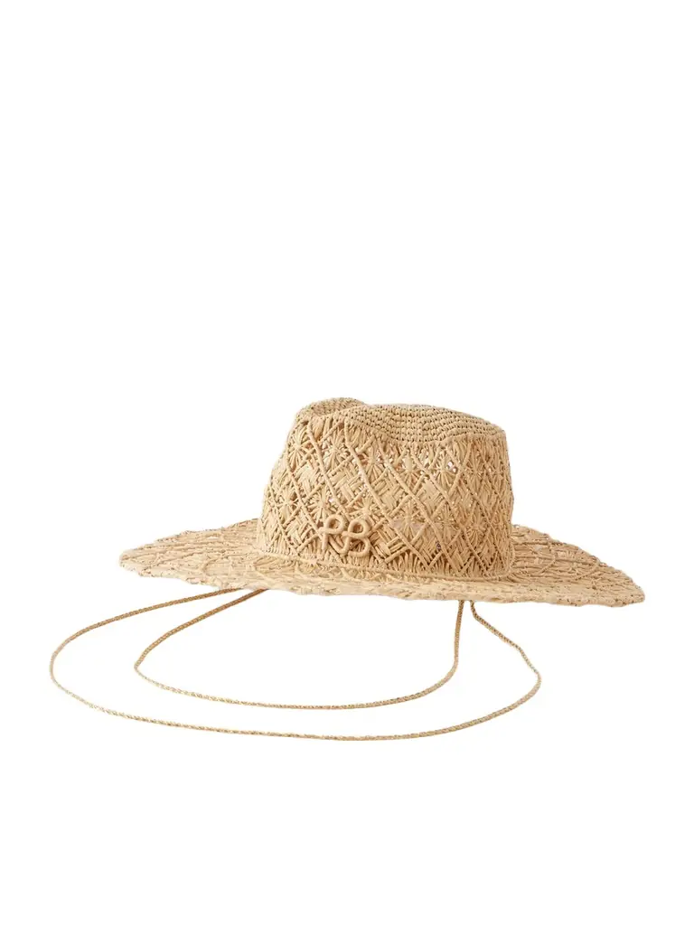 Ruslan Baginskiy Embellished Straw Fedora
