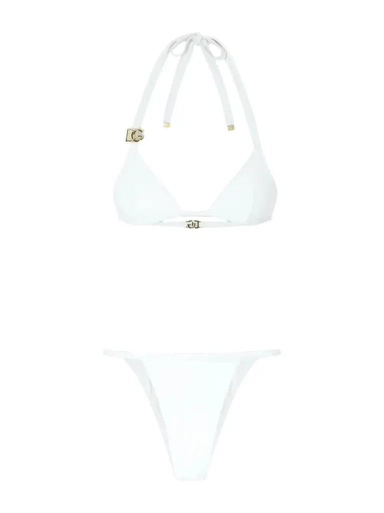 Dolce & Gabbana Logo-embellished Stretch Jersey Bikini