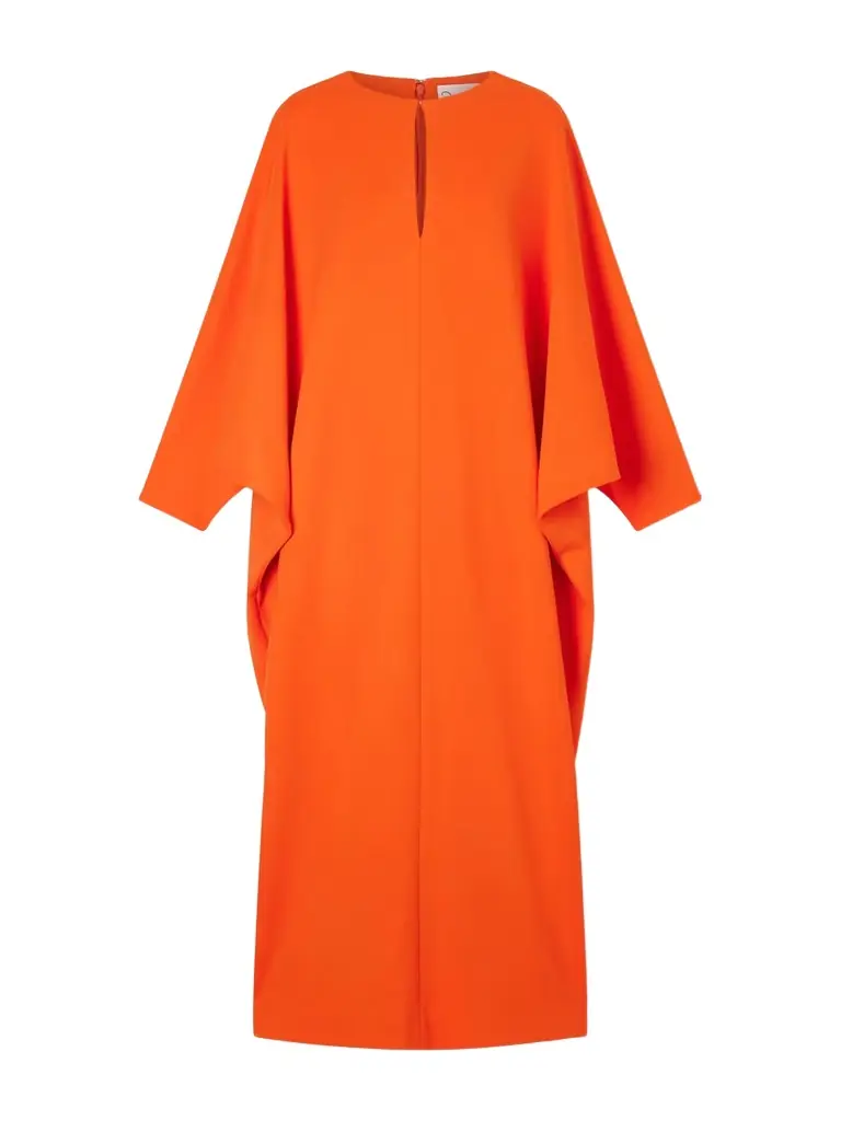 Oscar de la Renta Draped Crepe Gown