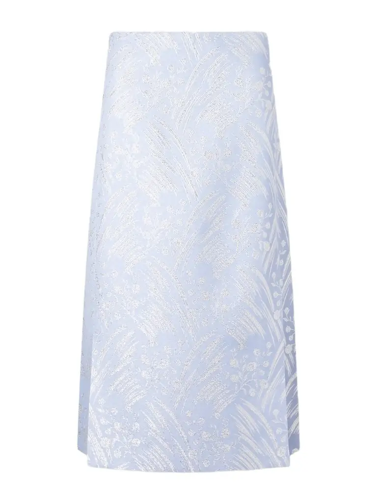 Tory Burch Metallic Jacquard-knit Midi Skirt