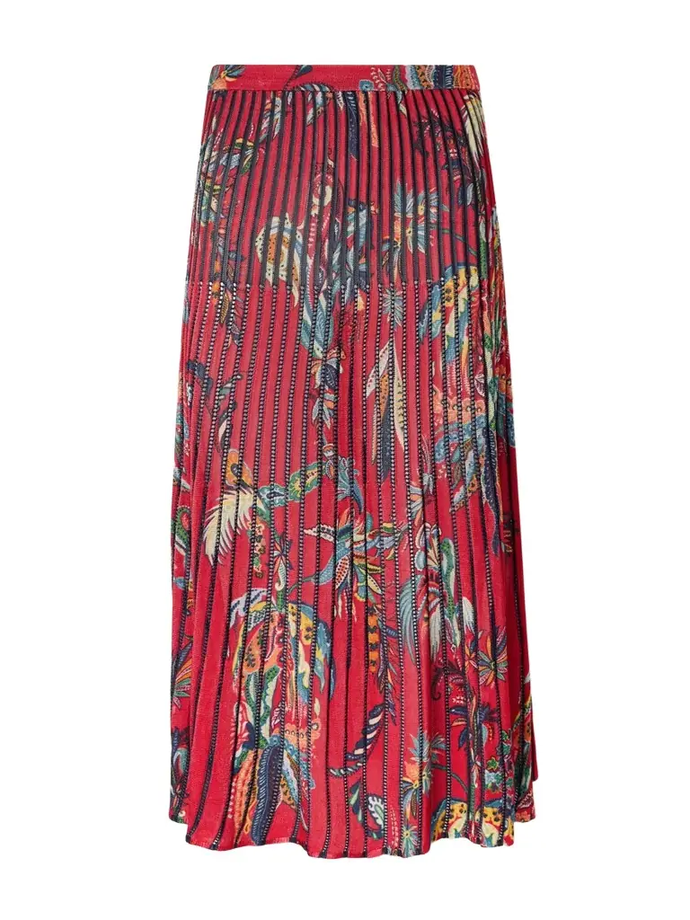 Etro Floral And Paisley-print Knitted Midi Skirt