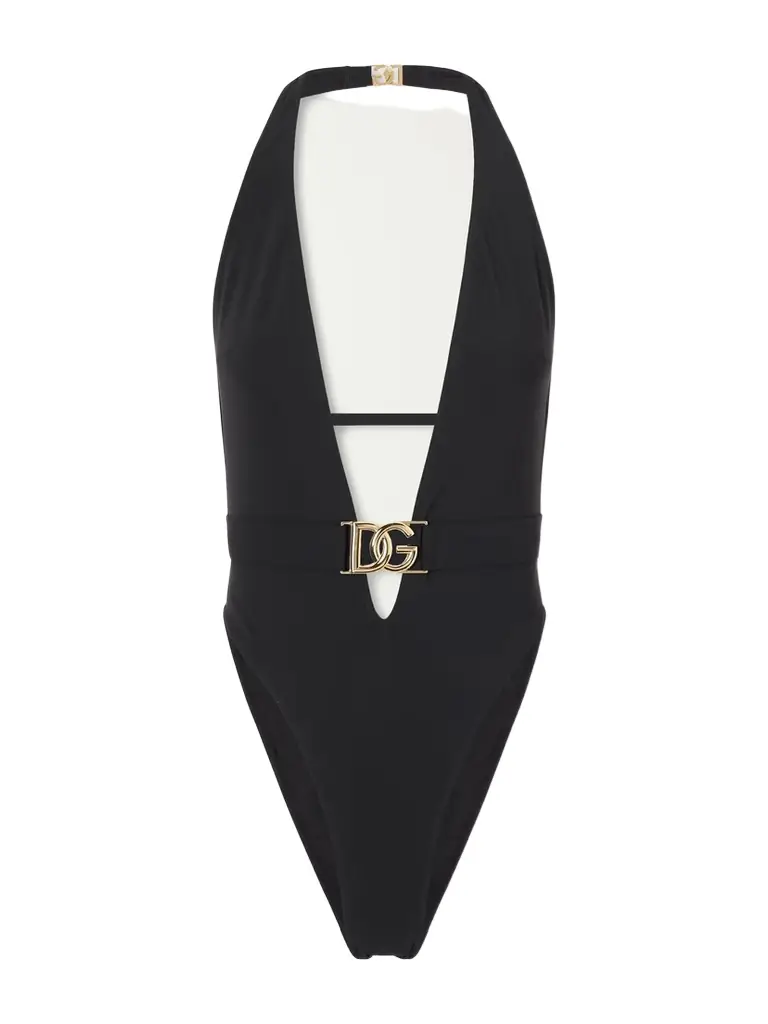 Dolce & Gabbana Logo-embellished Stretch Jersey One-piece - Women's Clothing