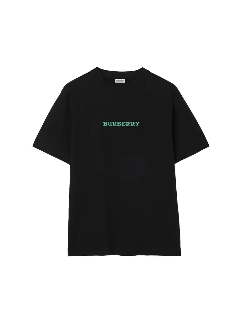 Burberry Men's Ryan Big EKD Crewneck T-Shirt - Black