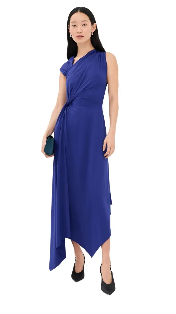 Victoria Beckham Asymmetric Midi Dress