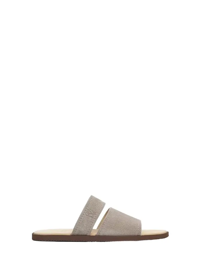 Men's Suede Open-Toe Slide Sandals - Grey