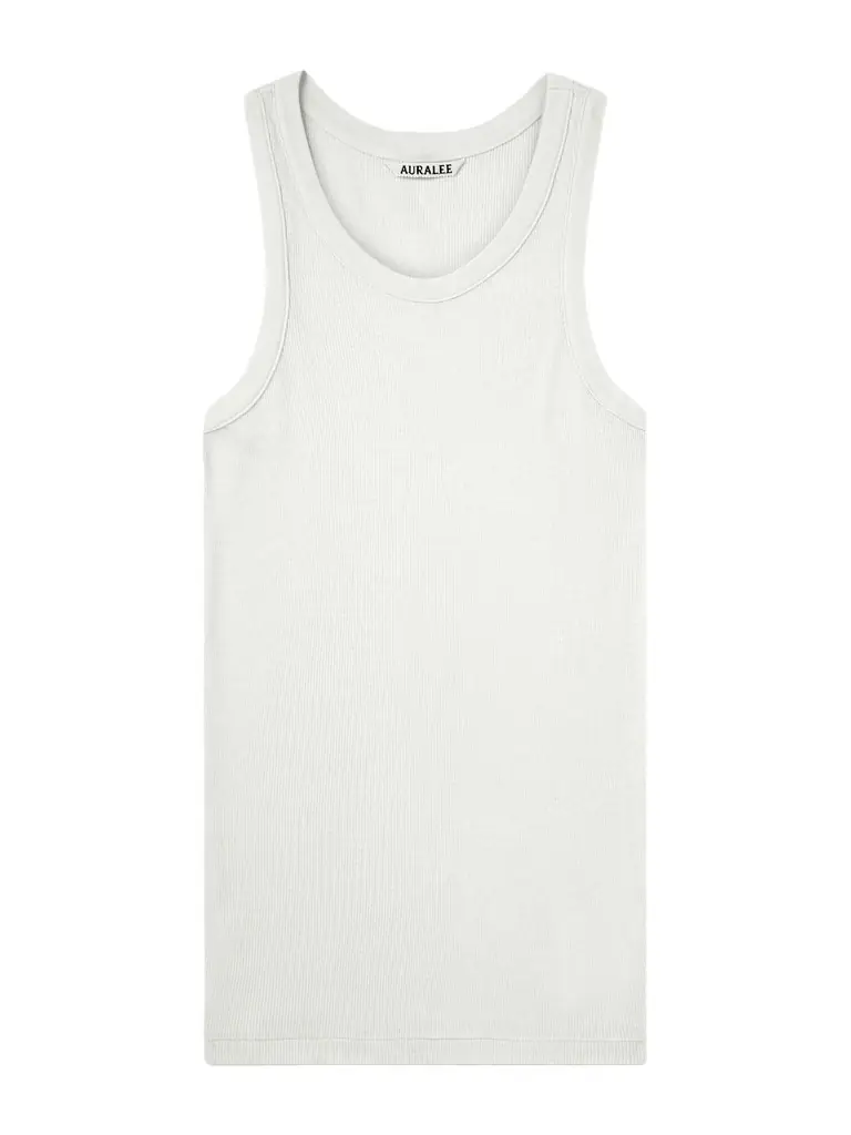 Auralee Ribbed Organic Cotton-Jersey Tank Top - Men