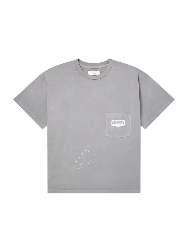 Cherry Los Angeles Logo-Print Paint-Splattered Cotton-Jersey T-Shirt - Men