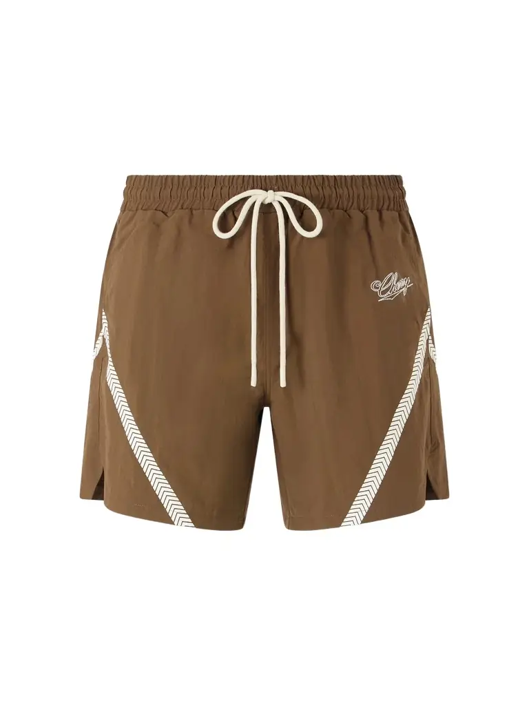 Cherry Los Angeles Straight-Leg Logo-Print Woven Shorts - Men