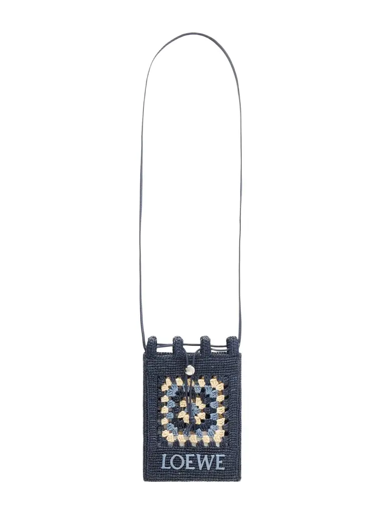 Loewe Paula's Ibiza Logo-Embroidered Leather-Trimmed Crocheted Raffia Bucket Bag - Men