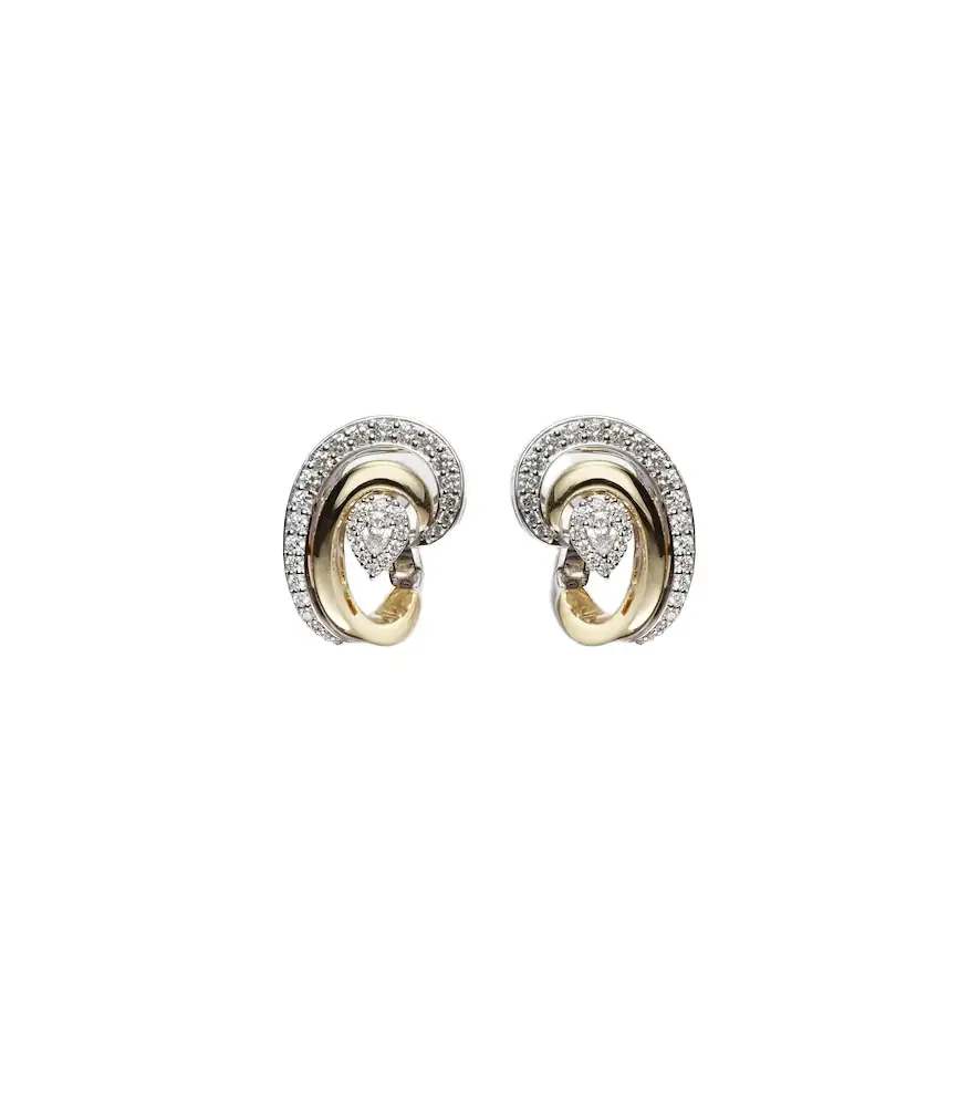 Yeprem Golden Strada 18kt yellow and white gold earrings with diamonds
