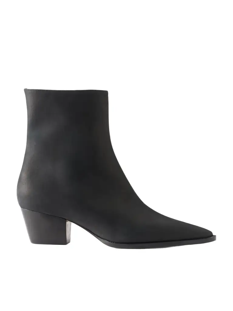 Manolo Blahnik Aliera 50 Nubuck Ankle Boots