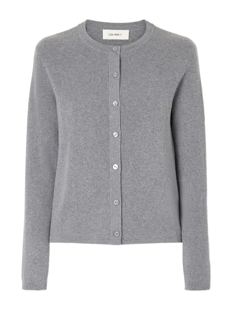 Lisa Yang Abeena Ribbed Cotton And Cashmere-blend Cardigan