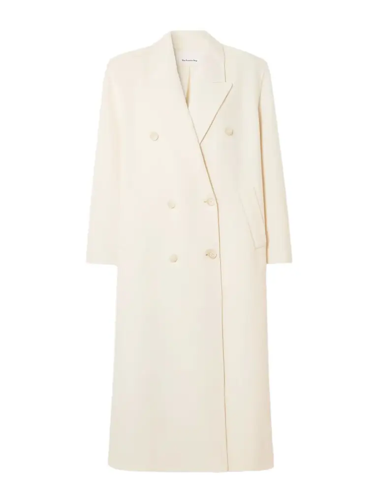 The Frankie Shop Gaia Double-breasted Wool-blend Coat