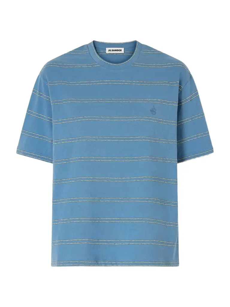 Jil Sander Logo-embossed Striped Cotton T-shirt
