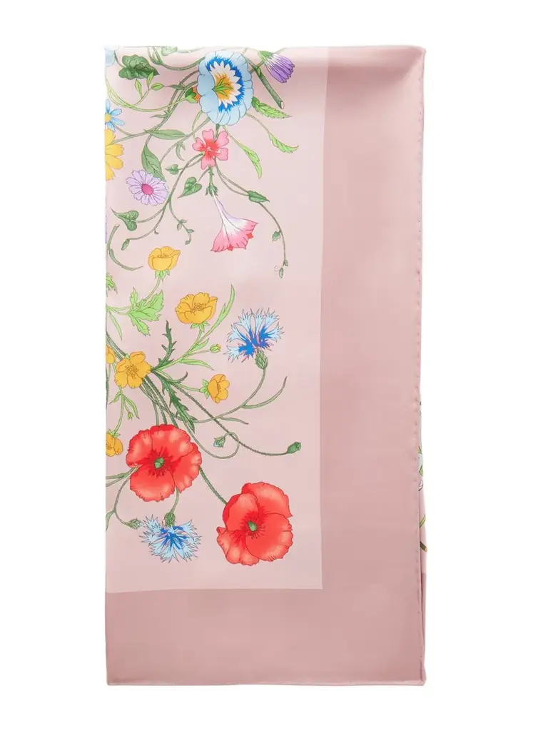 Gucci Flora Floral-print Silk-twill Scarf