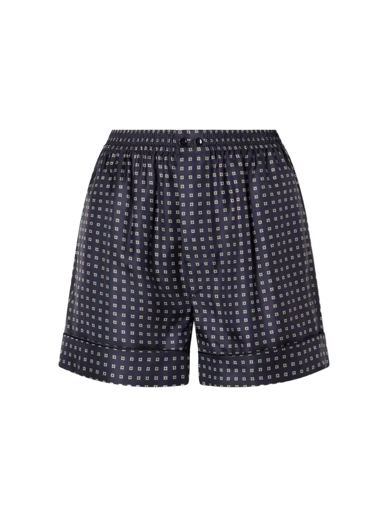 Saint Laurent Printed Silk-twill Shorts