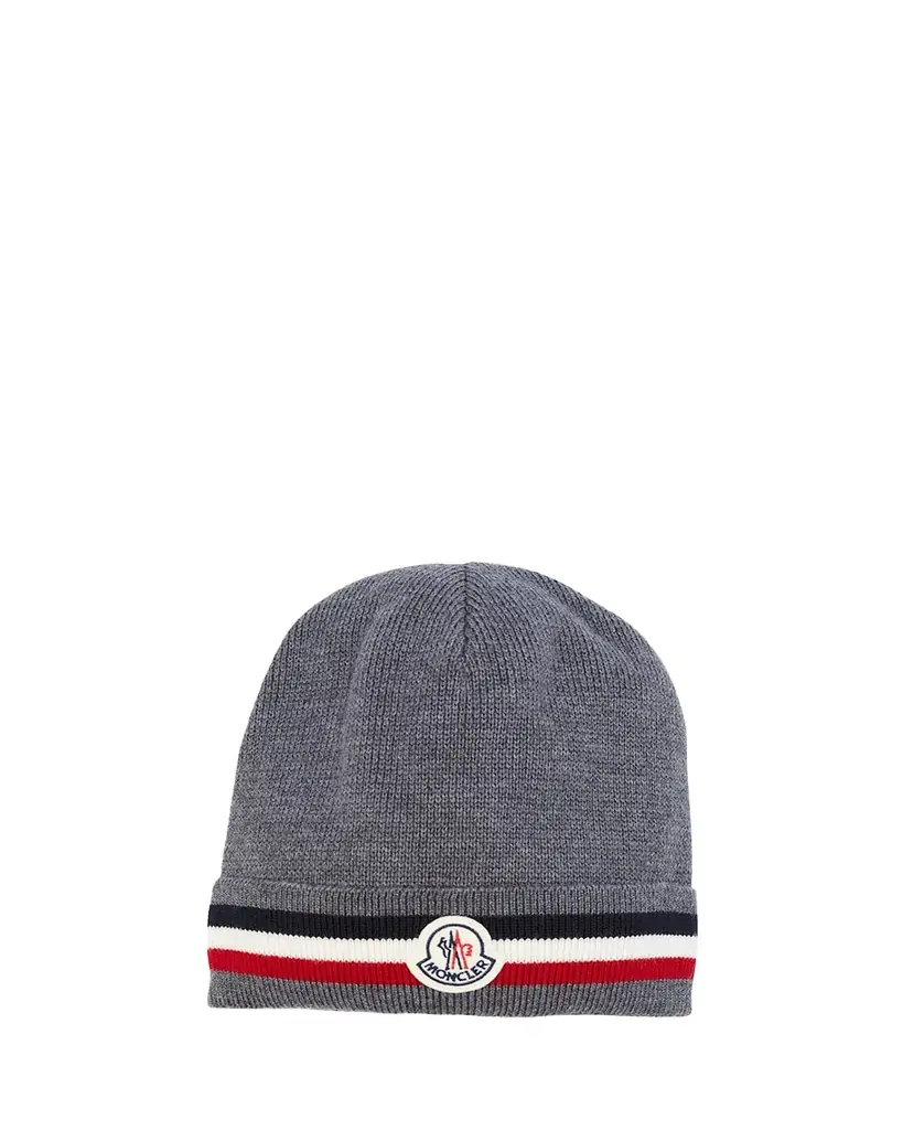 Moncler Men's Tricolor Logo Beanie