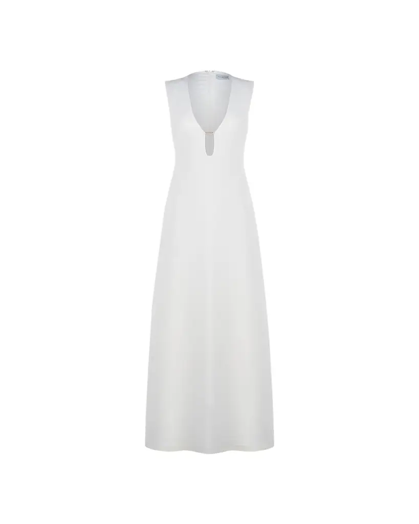 Halston Renee Sleeveless Cutout Crepe Gown