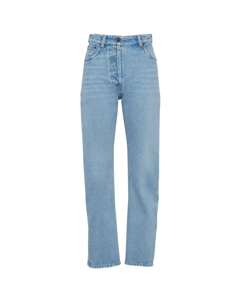 Prada Denim Bleached Straight Leg Pants