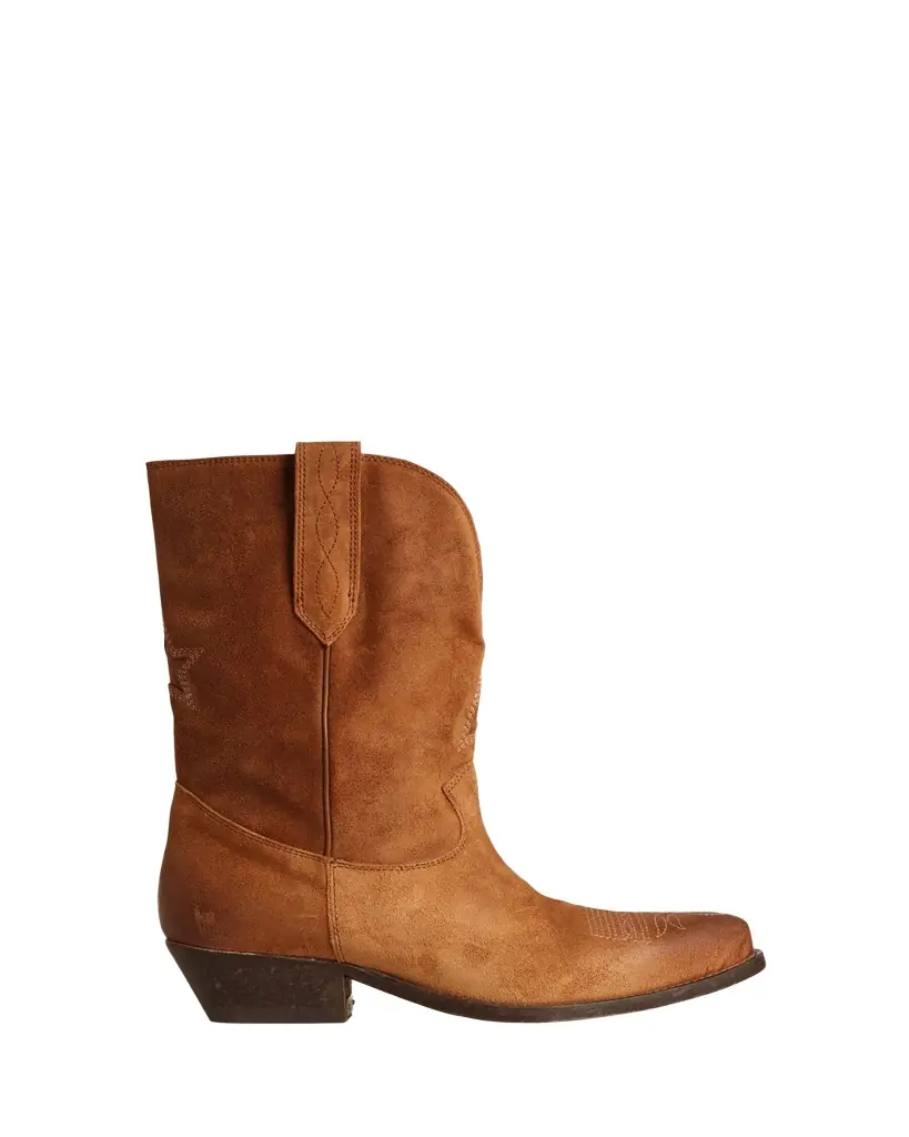 Golden Goose Wish Star Suede Western Boots