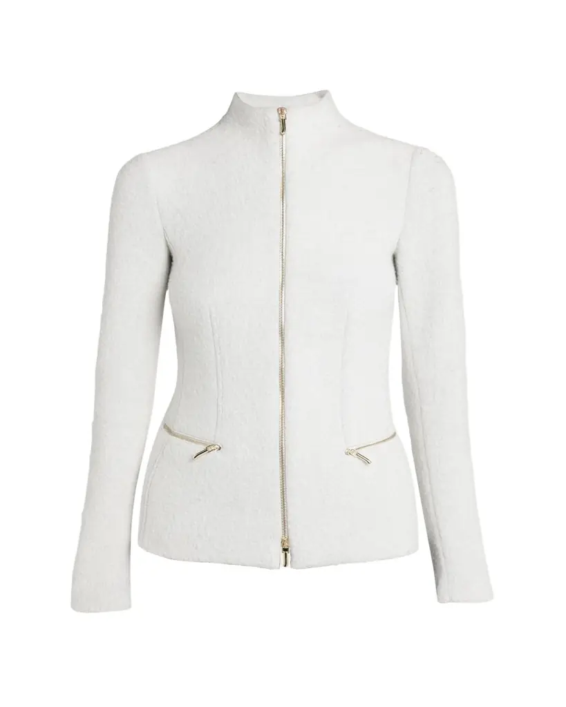 Giorgio Armani Cashmere-Blend Zip-Up Knit Jacket