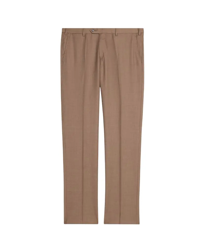 Giorgio Armani Men's Flat-Front Wool Trousers
