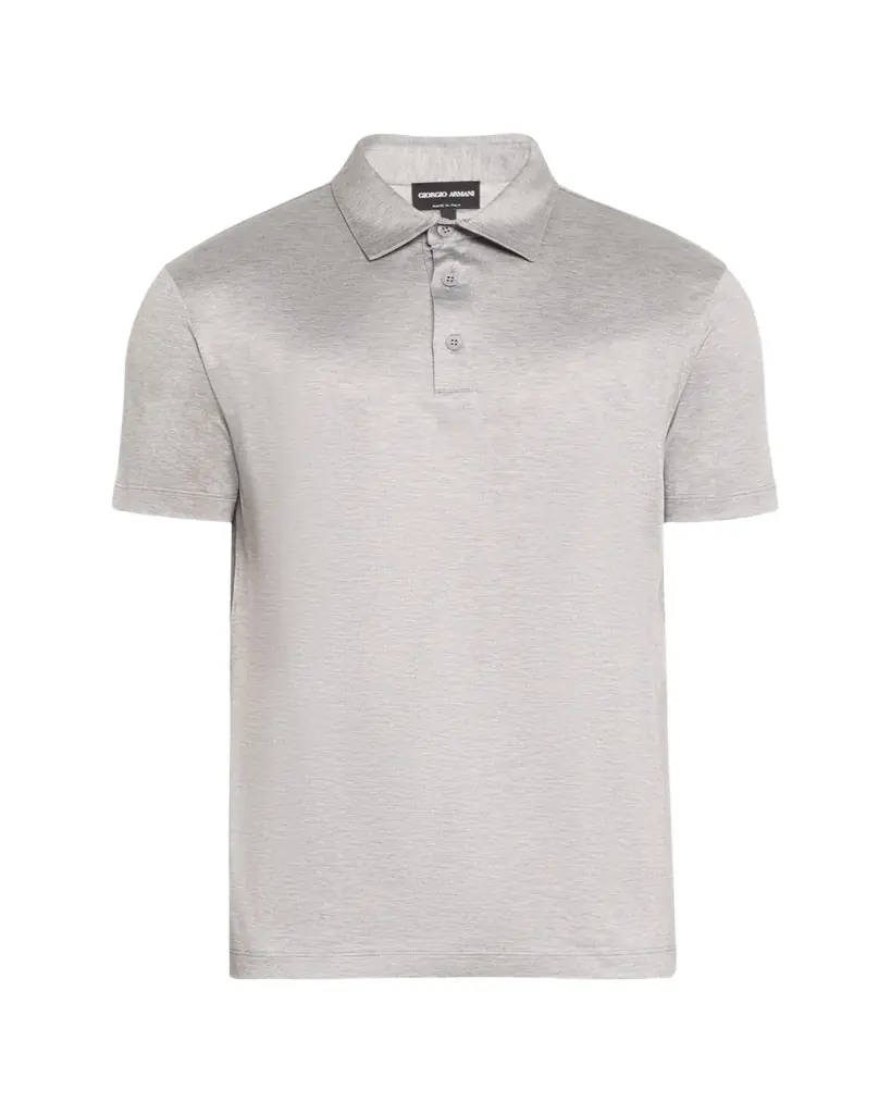 Giorgio Armani Men's Solid Jersey Polo Shirt