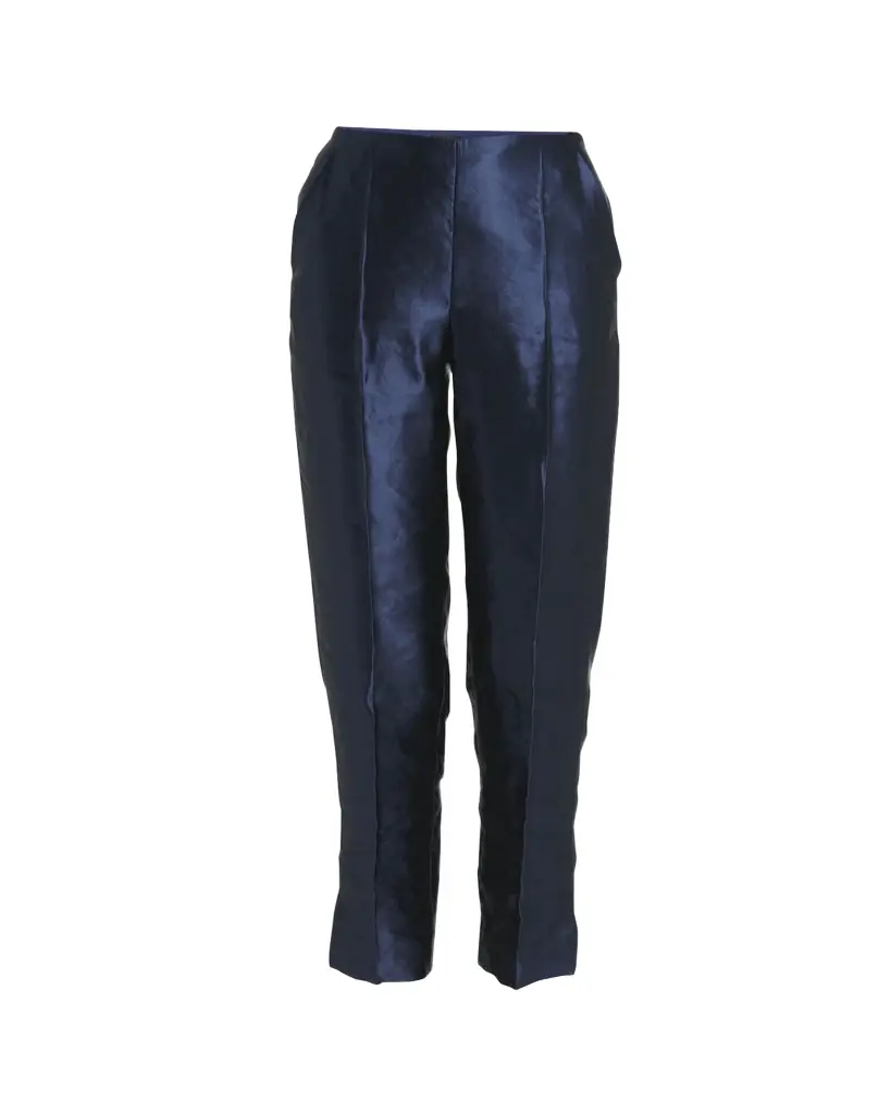 Giorgio Armani Linen Silk Straight-Leg Trousers