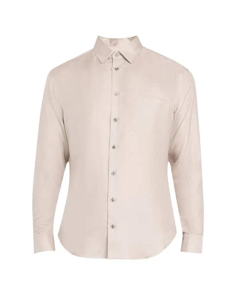 Giorgio Armani Men's Solid Silk Dress Shirt