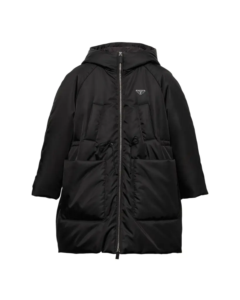 Prada Re-Nylon Hooded Down Coat